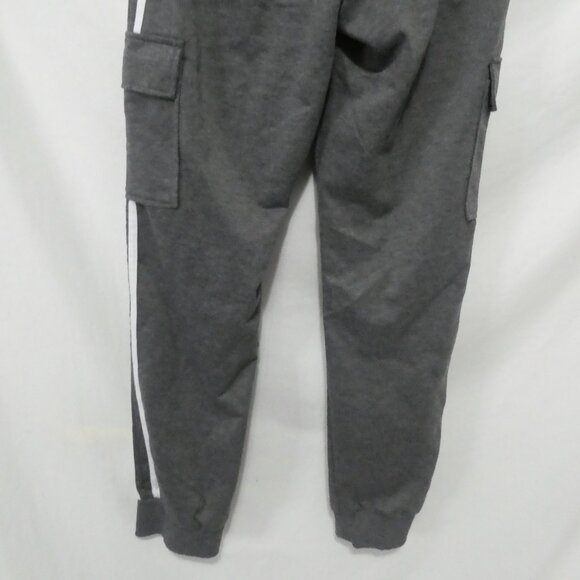 MANFINITY | medium | Grey Cargo Joggers | White Stripe Sides - Picture 14 of 16